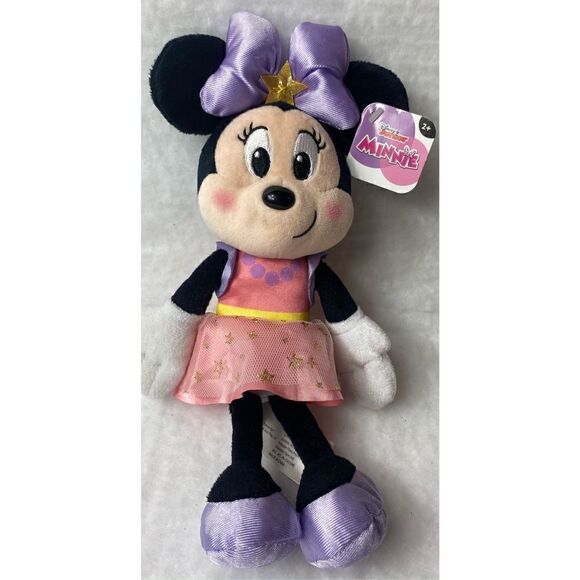 Disney Junior Minnie Mouse 8-Inch Small Stars Minnie Mouse Beanbag Plush - Picture 1 of 4